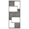 Book Cabinet 67x24x161 cm Engineered Wood – Concrete Grey