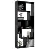 Book Cabinet 67x24x161 cm Engineered Wood – High Gloss Black