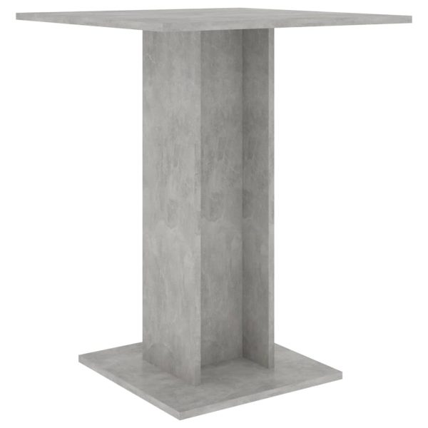 Bistro Table 60x60x75 cm Engineered Wood – Concrete Grey