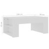 Coffee Table 100x60x42 cm Engineered Wood – White