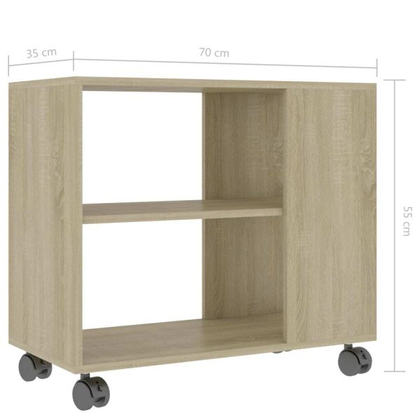 Eagan Side Table 70x35x55 cm Engineered Wood – Sonoma oak