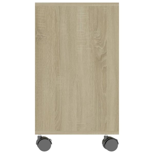 Eagan Side Table 70x35x55 cm Engineered Wood – White and Sonoma Oak