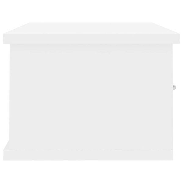 Wall-mounted Drawer Shelf High Gloss White 60x26x18.5 cm Chipboard