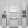 Bathroom Furniture Set Engineered Wood – Concrete Grey