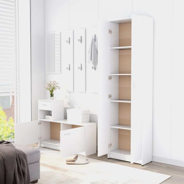 Hallway Wardrobe 55x25x189 cm Engineered Wood – White