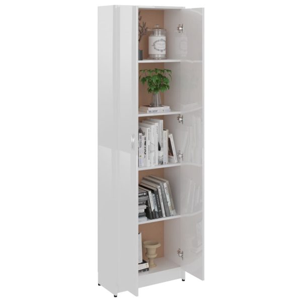 Hallway Wardrobe 55x25x189 cm Engineered Wood – High Gloss White