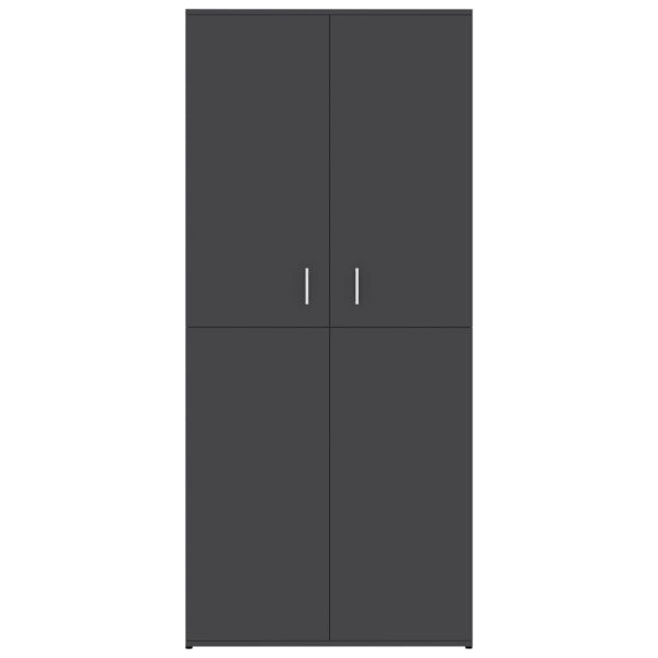 Shoe Cabinet 80x39x178 cm Engineered Wood – Grey