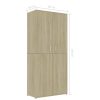 Shoe Cabinet 80x39x178 cm Engineered Wood – Sonoma oak