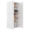 Shoe Cabinet 80x39x178 cm Engineered Wood – High Gloss White
