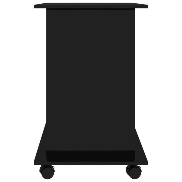 Computer Desk 80x50x75 cm Engineered Wood – High Gloss Black