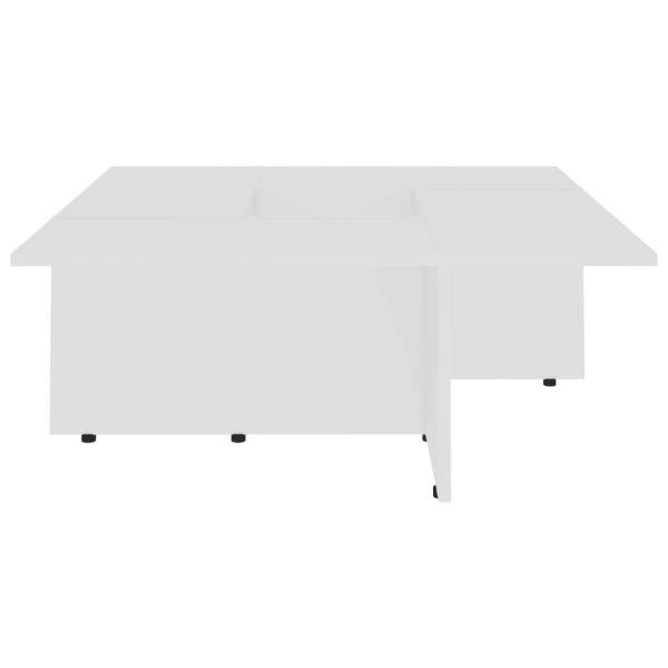 Coffee Table 79.5×79.5×30 cm Engineered Wood – White