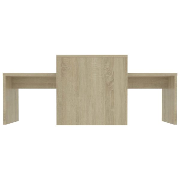 Coffee Table Set 100x48x40 cm Engineered Wood – Sonoma oak