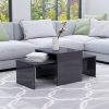 Coffee Table Set 100x48x40 cm Engineered Wood – High Gloss Grey