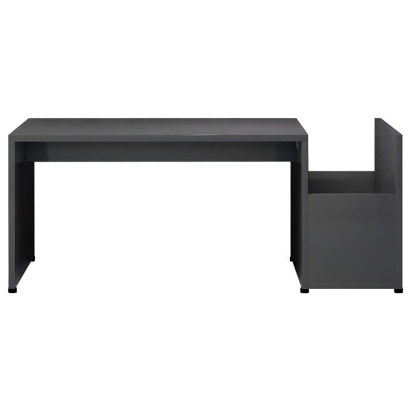 Coffee Table 90x45x35 cm Engineered Wood – High Gloss Grey