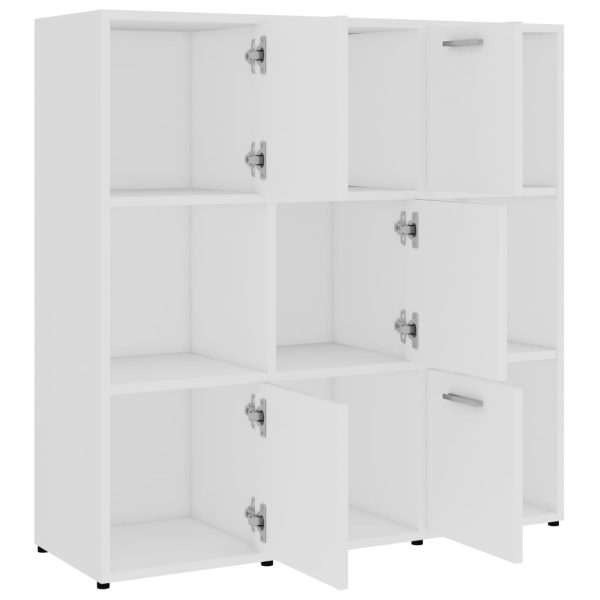 Book Cabinet 90x30x90 cm Engineered Wood – White