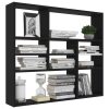 Wall Shelf 90x16x78 cm Engineered Wood – Black