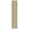 Wall Shelf 90x16x78 cm Engineered Wood – White and Sonoma Oak