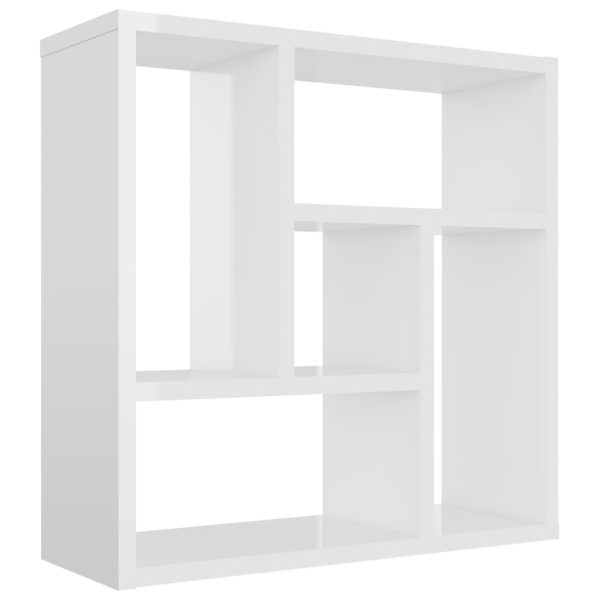 Wall Shelf 45.1x16x45.1 cm Engineered Wood – High Gloss White