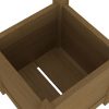 Garden Planter Honey Brown 31x31x31 cm Solid Pinewood