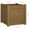 Garden Planter Honey Brown 40x40x40 cm Solid Pinewood