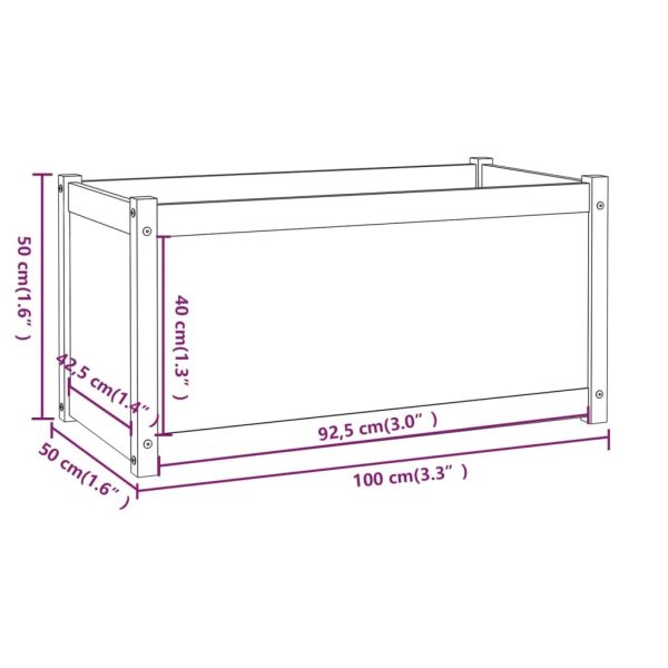 Garden Planter 100x50x50 cm Solid Pinewood