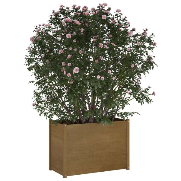 Garden Planter Honey Brown 100x50x70 cm Solid Pinewood