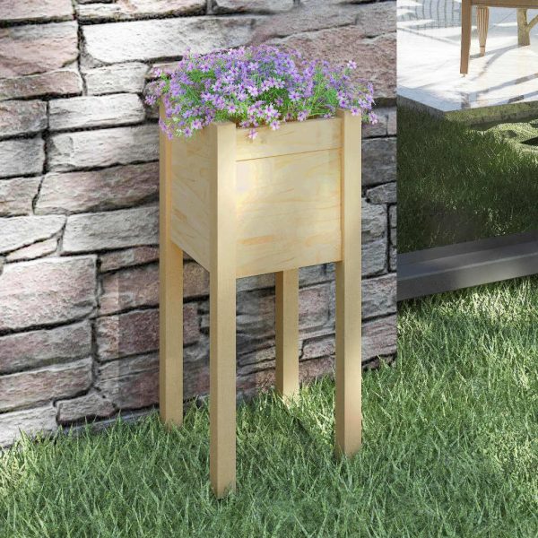 Garden Planter 31x31x70 cm Solid Pinewood