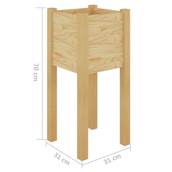 Garden Planter 31x31x70 cm Solid Pinewood