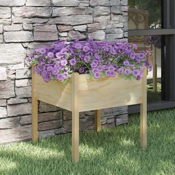 Garden Planter 70x70x70 cm Solid Pinewood