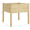 Garden Planter 70x70x70 cm Solid Pinewood