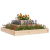 Planter 80x80x27 cm Solid Wood Pine