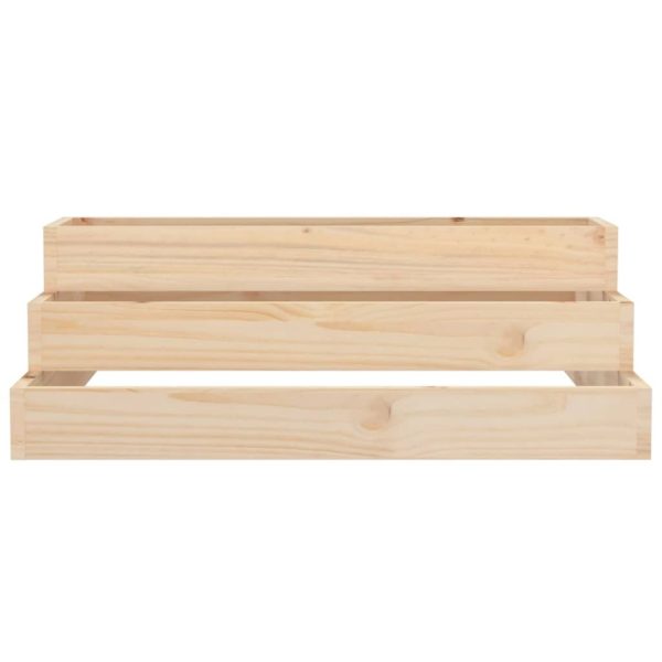 Planter 80x80x27 cm Solid Wood Pine