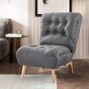 Accent Sofa Recliner Convertible Chair  Lazy Gaming Couch Lounge Grey