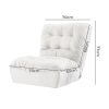 Floor Sofa Accent Recliner Convertible Chair Gaming Couch Lounge White