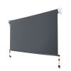Outdoor Blind Privacy Screen Roll Down Awning Canopy Window – 1.5×2.5 m