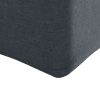 Gas Lift Bed Frame Fabric Base Mattress Storage Queen Size Dark Grey