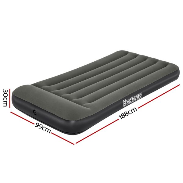 Air Mattress Single Bed Inflatable Flocked Camping Beds 30CM