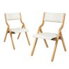2x Dining Chairs Foldable PU Leather Kitchen Chair Lounge Room Vintage