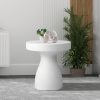 Side Table Terrazzo Coffee Tables Minimalist Sofa Bed Round White 50cm