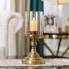 33.5cm Gold Nordic Deluxe Candlestick Candle Holder Stand Pillar Glass /Iron