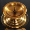 33.5cm Gold Nordic Deluxe Candlestick Candle Holder Stand Pillar Glass /Iron