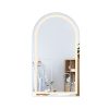 LED Wall Mirror Arch Anti-fog Bathroom Mirrors Makeup Light 50x90cm