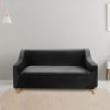 Couch High Stretch Sofa Lounge Cover Protector Recliner Slipcover 2 Seater Black