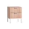 Bedside Table Drawers Side End Table Storage Cabinet Nightstand Pine LURA