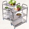 4 Tier 950x500x1220 Stainless Steel Kitchen Dining Food Cart Trolley Utility