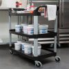 2x 3 Tier 83.5x43x95cm Food Trolley Food Waste Cart Food Utility Mechanic Kitchen Small