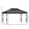 Gazebo 4x3m Marquee Outdoor Wedding Party Event Tent Home Iron Art Shade Grey