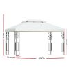 Gazebo 4x3m Marquee Outdoor Wedding Party Event Tent Home Iron Art Shade White