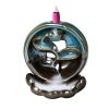 Incense Burner Rounded Waterfall Smoke Backflow Ceramic Cone Holder + 198 Cones