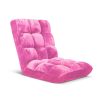 Floor Recliner Folding Lounge Sofa Futon Couch Folding Chair Cushion Purple x4
